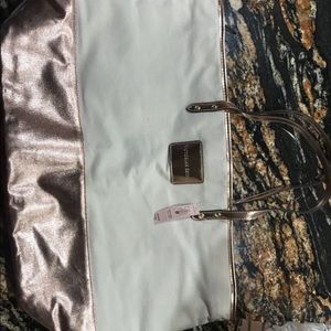 Beige and gold Victoria secret bag